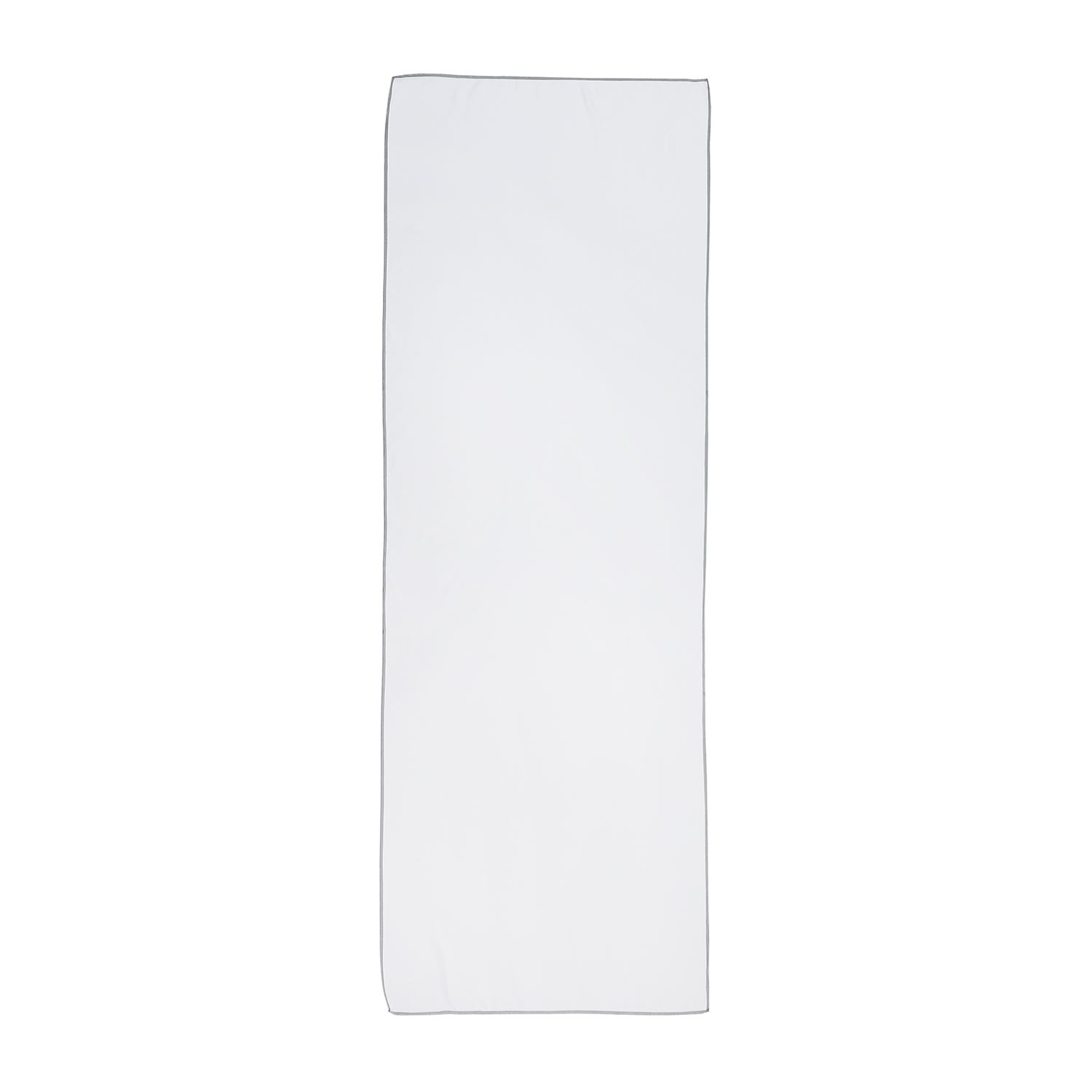 Quick Dry Yoga Mat Towel 24” x 68” (White-Reverse Gray)