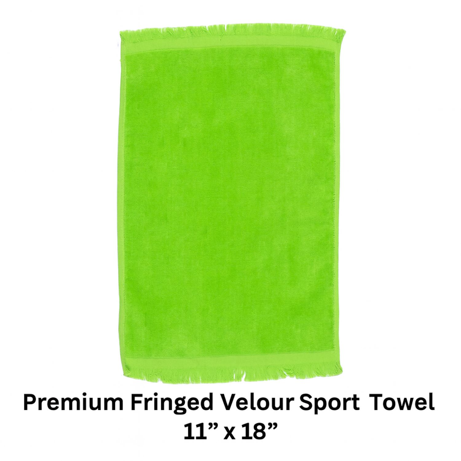 Premium Fringed 100% Cotton Terry Velour Golf Towel with Corner Hook &Grommet Placement view 2