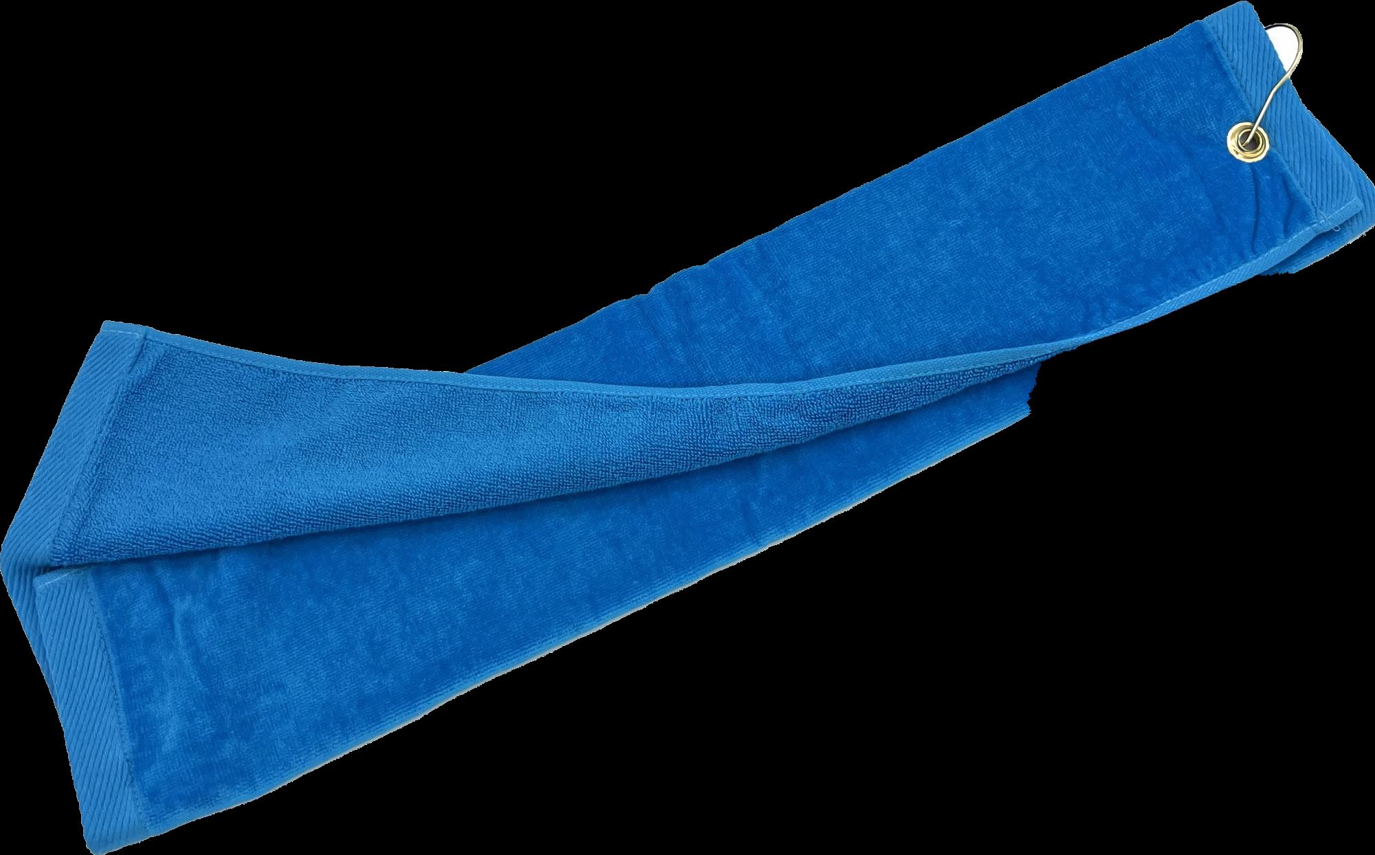 Premium 100% Cotton Terry Velour Golf Towel with Tri-fold Hook & Grommet Placement 16 inch x 26 inch view 2