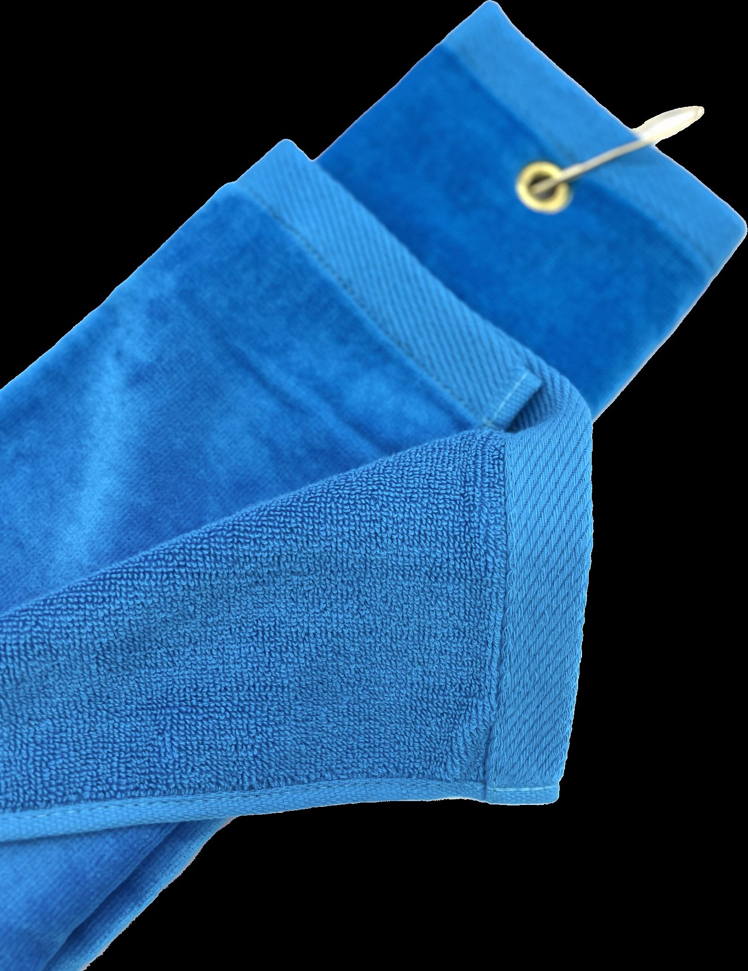 Premium 100% Cotton Terry Velour Golf Towel with Tri-fold Hook & Grommet Placement 16 inch x 26 inch view 3