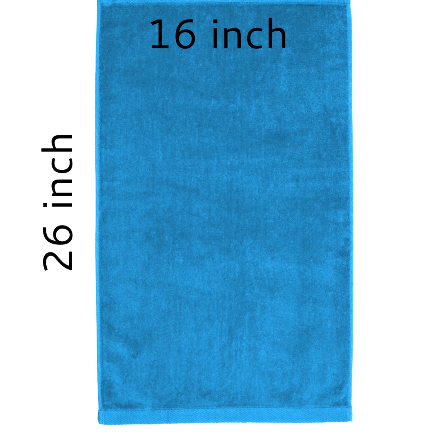 18 Pack Premium 100% Cotton Terry Velour Hand Face Sports Gym Towel 16 inch x 26 inch Aqua Blue view 2